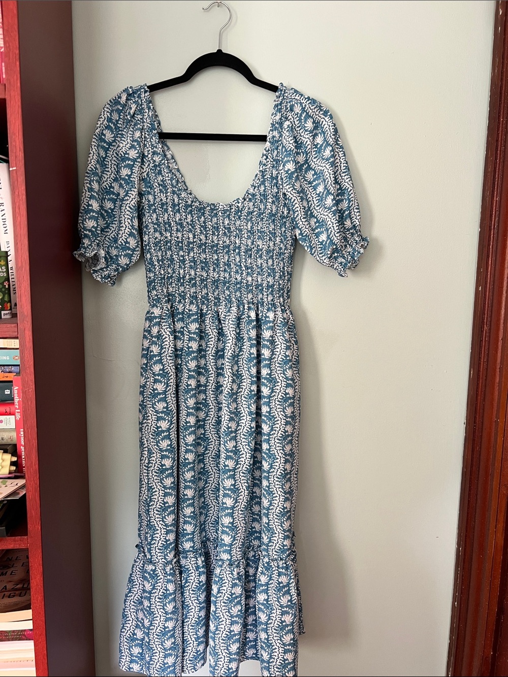 Hill House Home Louisa Nap Dress in Trailing Vine Blue